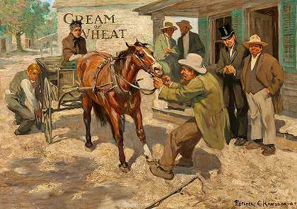 1911年，美国乡村生活，麦片粥`Country Life in America, Cream of Wheat Ad 1911 by Fletcher C Ransom