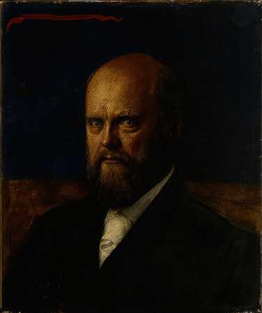 E.R.Neovius教授肖像`Portrait of Professor E. R. Neovius (1898) by Akseli Gallen-Kallela