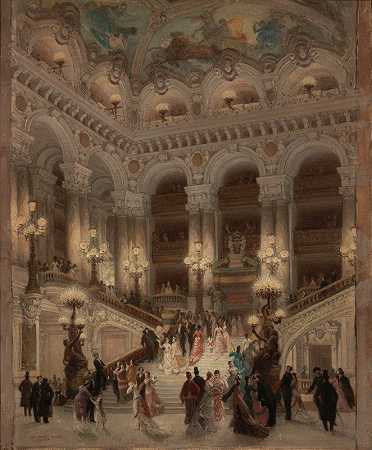 L楼梯L歌剧院`Lescalier de lOpéra (1877) by Louis Béroud