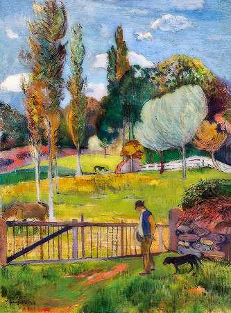 乡村`Countryside by Paul Gauguin