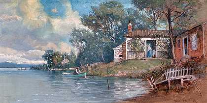 湖边小屋`Lakeside Cottage by Francis A Silva
