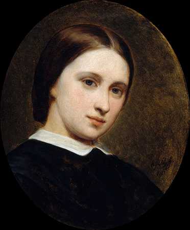 科尼莉·雷南·谢弗肖像`Portrait de Cornélie Renan~Scheffer (1857) by Ary Scheffer