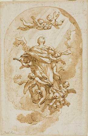 圣母升天`Assumption of the Virgin by Domenico Piola