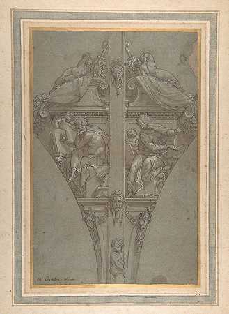 拱顶装饰研究`Study for the Decoration of a Vault (1532–77) by Orazio Samacchini