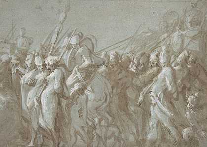 军事游行`Military Procession (16th century) by Hans Mont
