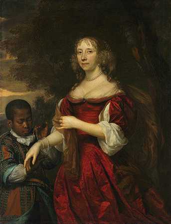 Margaretha van Raephorst（公元1690年）。科内利斯·特朗普的妻子`Margaretha van Raephorst (d 1690). Wife of Cornelis Tromp (1668) by Jan Mijtens