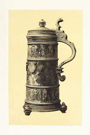 白蜡旗。古代德国或瑞士作品`Pewter Flagon. Ancient German or Swiss Work (1858) by John Charles Robinson