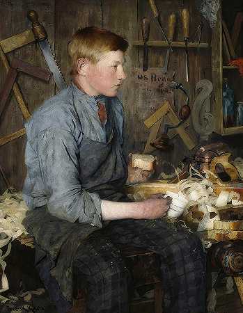 年轻的木匠`The Young Carpenter by Fredrik Kolsto