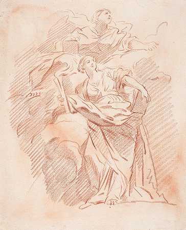 致kvindeskikkelser`To kvindeskikkelser (1671 – 1738) by Hendrik Krock