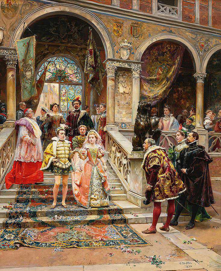 王子的婚姻`Marriage of the Prince by Cesare Auguste Detti