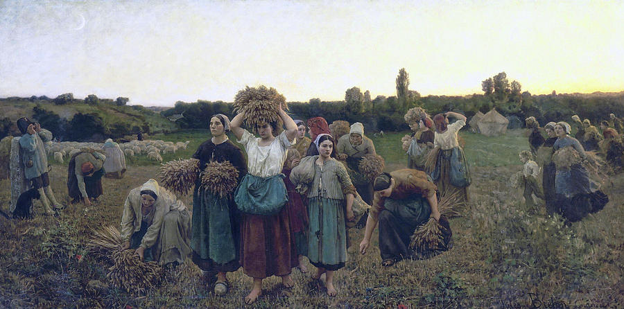 召唤拾荒者`Calling in the Gleaners by Jules Breton