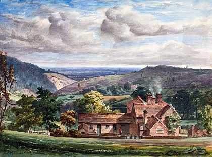 教堂山小屋，布朗斯格罗夫，利基`Church Hill Cottage, Bromsgrove, Lickey by Elijah Walton