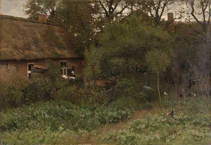 菜园`The Vegetable Garden (c. 1885 ~ c. 1888) by Anton Mauve