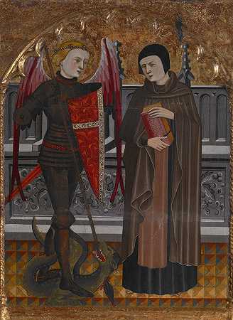 圣迈克尔和圣阿马多`St. Michael and St. Amador (1405) by Pere Vall