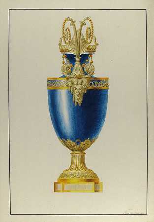 乔治·海因里希·冯·基恩设计的镀金青铜瓮`Design for a Gilt Bronze Urn (ca. 1770–90) by George Heinrich von Kirn