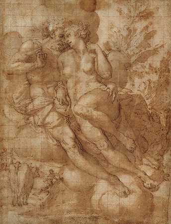 木星和木卫一`Jupiter and Io (mid~16th century) by Francesco de&; Rossi