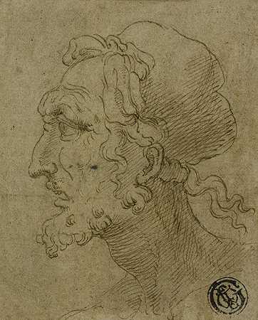 男性头像`Male Head in Profile by Baldassare Peruzzi