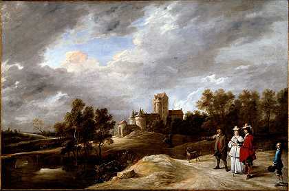 城堡及其所有者`A Castle and its Proprietors by David Teniers The Younger