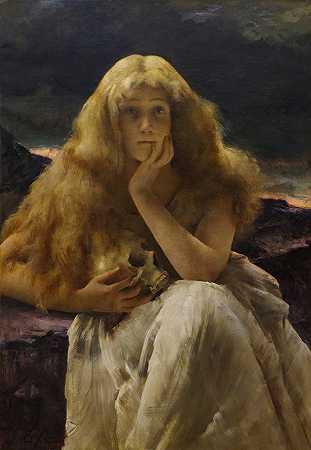玛丽亚·玛格达莱娜`Maria Magdalena (1887) by Alfred Stevens