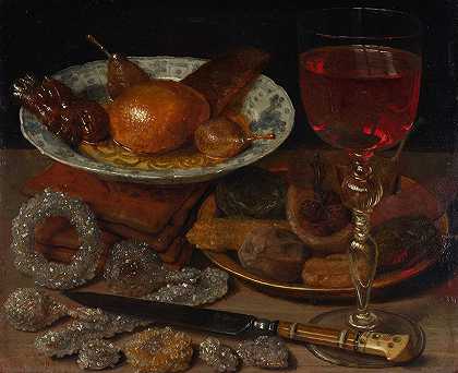 Georg Flegel的《水果与甜食静物》`Still Life With Fruit And Sweetmeats (ca. 1635 – 1637) by Georg Flegel