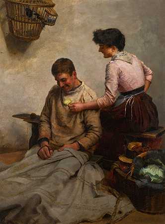 结婚`Marriage (1887) by Benjamin Arthur Bateman