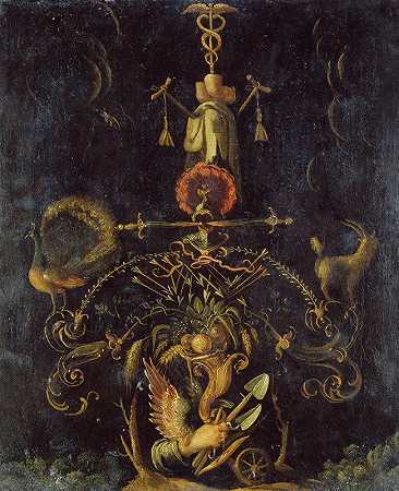 卡雷尔·范曼德的象征性代表`Emblematic Representation (1600) by Karel Van Mander