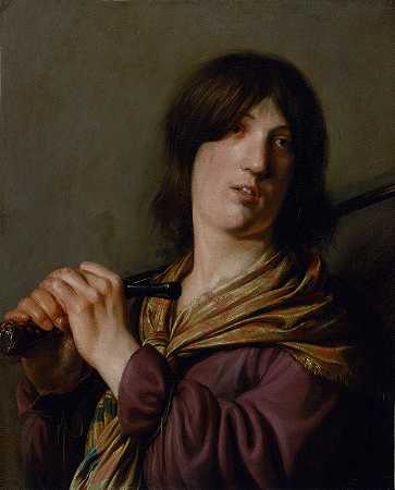 大卫拿着他的剑`David with His Sword (1636) by Salomon de Bray
