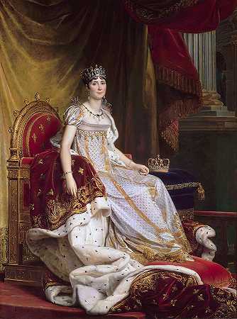 穿着加冕礼服装的约瑟芬`Josephine in Coronation Costume by Francois Gerard