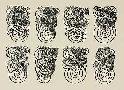 德语哥特式首字母`German Gothic Initials (1902) by Frank Chouteau Brown