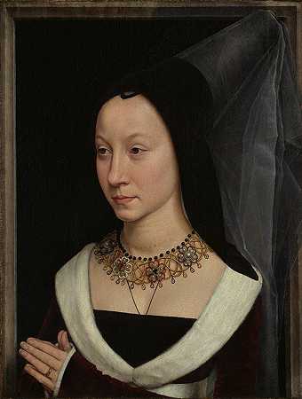 玛丽亚·波蒂纳里（玛丽亚·马达莱娜·巴伦切利，生于1456年）`Maria Portinari (Maria Maddalena Baroncelli, born 1456) (ca. 1470) by Hans Memling