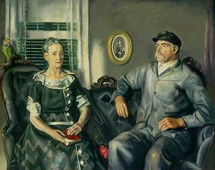 菲利普夫妇是1924年出生的`Mr. and Mrs. Phillip Wase 1924 by George Wesley Bellows