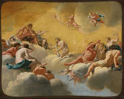 众神大会`Assembly Of The Gods by Simon Vouet