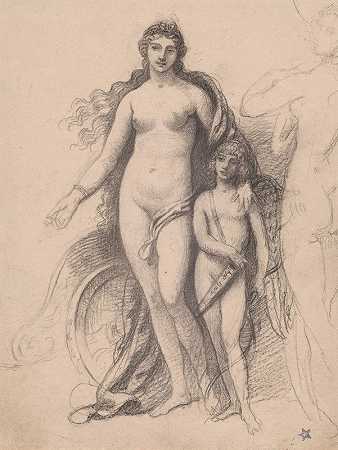 维纳斯与丘比特`Venus and Cupid (late 19th century) by Armand Point
