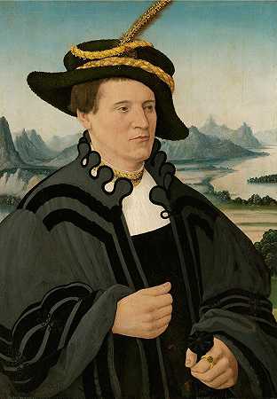 弗里德里希·罗巴赫画像`Portrait of Fridrich Rorbach (1532) by Conrad Faber Von Kreuznach