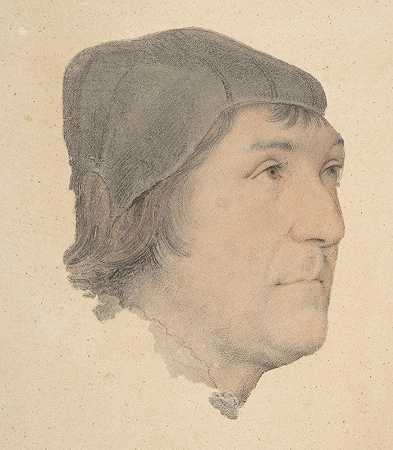 约翰·波因茨肖像`Portrait of John Poyntz (early 16th century) by Hans Holbein The Younger
