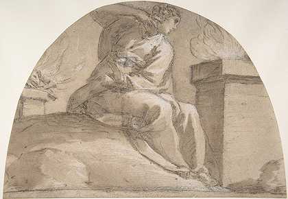 寓言女性坐像`Seated Allegorical Female Figure (1573–1626) by Pier Francesco Mazzucchelli