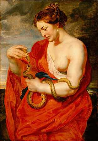 健康女神海盖亚`Hygeia, Goddess of Health (ca. 1615) by Peter Paul Rubens