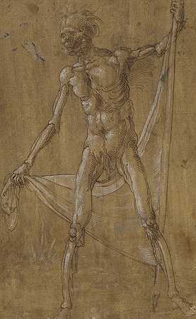 降旗而死`Der Tod mit gesenkter Fahne (1505) by Hans Baldung