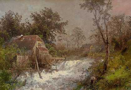 老磨坊`The Old Mill by Hermann Ottomar Herzog