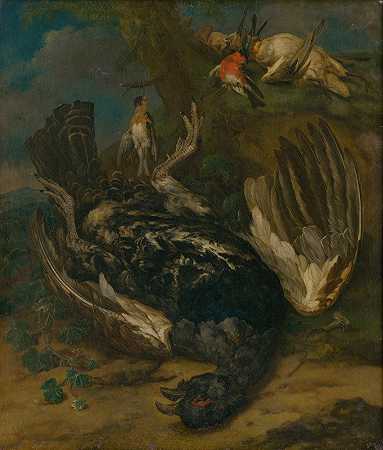 约翰·格奥尔格·德·汉密尔顿的《扎蒂什·什卢查姆》`Zátišie s hlucháňom (1720–1730) by Johann Georg de Hamilton
