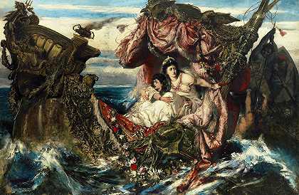阿格里皮纳海难`The Shipwreck of Agrippina by Gustav Wertheimer