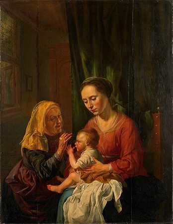 圣母与圣安妮`Virgin and Child with St Anne (1630) by Dirk van Hoogstraten