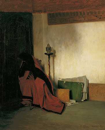 Tina Blau工作室角`Atelierecke (1872) by Tina Blau