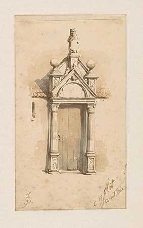 Poortje van het lock te Heemstede简·斯特里宁`Poortje van het slot te Heemstede (1837 ~ 1903) by Jan Striening