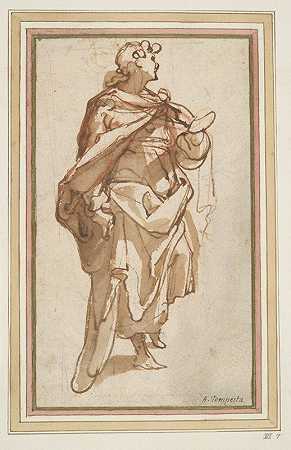 站着的年轻人`Standing young man (ca. 1580) by Jacopo Zucchi