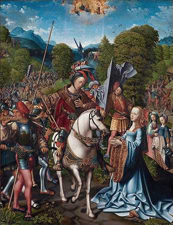 大卫和阿比盖尔`David and Abigail (1485 – 1533) by Jacob Cornelisz. van Oostsanen
