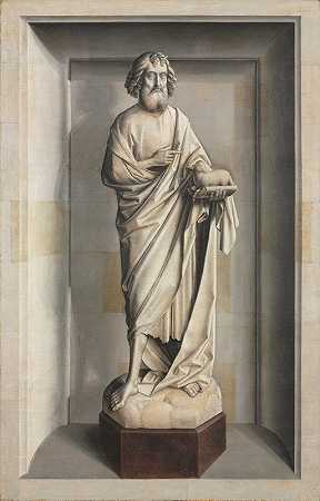 施洗者圣约翰`Saint John the Baptist (c. 1475~1485) by Dieric Bouts