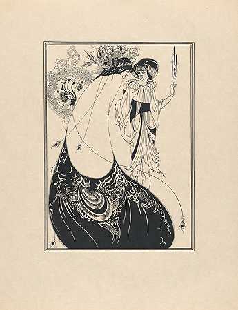 莎乐美插画`Illustration to Salome by Oscar Wilde 2 (1906~1907) by Oscar Wilde 2 by Aubrey Vincent Beardsley