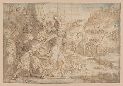 菲索莱的围攻`The Siege of Fiesole by the Goths (1550–99) by the Goths by Friedrich Sustris