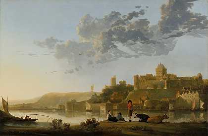 奈梅根山谷`The Valkhof at Nijmegen (1652~1654) by Aelbert Cuyp